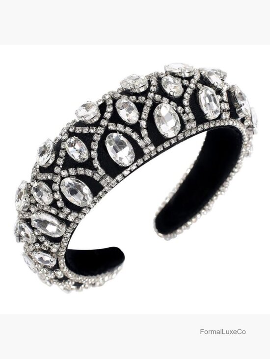 Rhinestone Baroque Headband Hair Tie Wedding Headdress Photo Prop